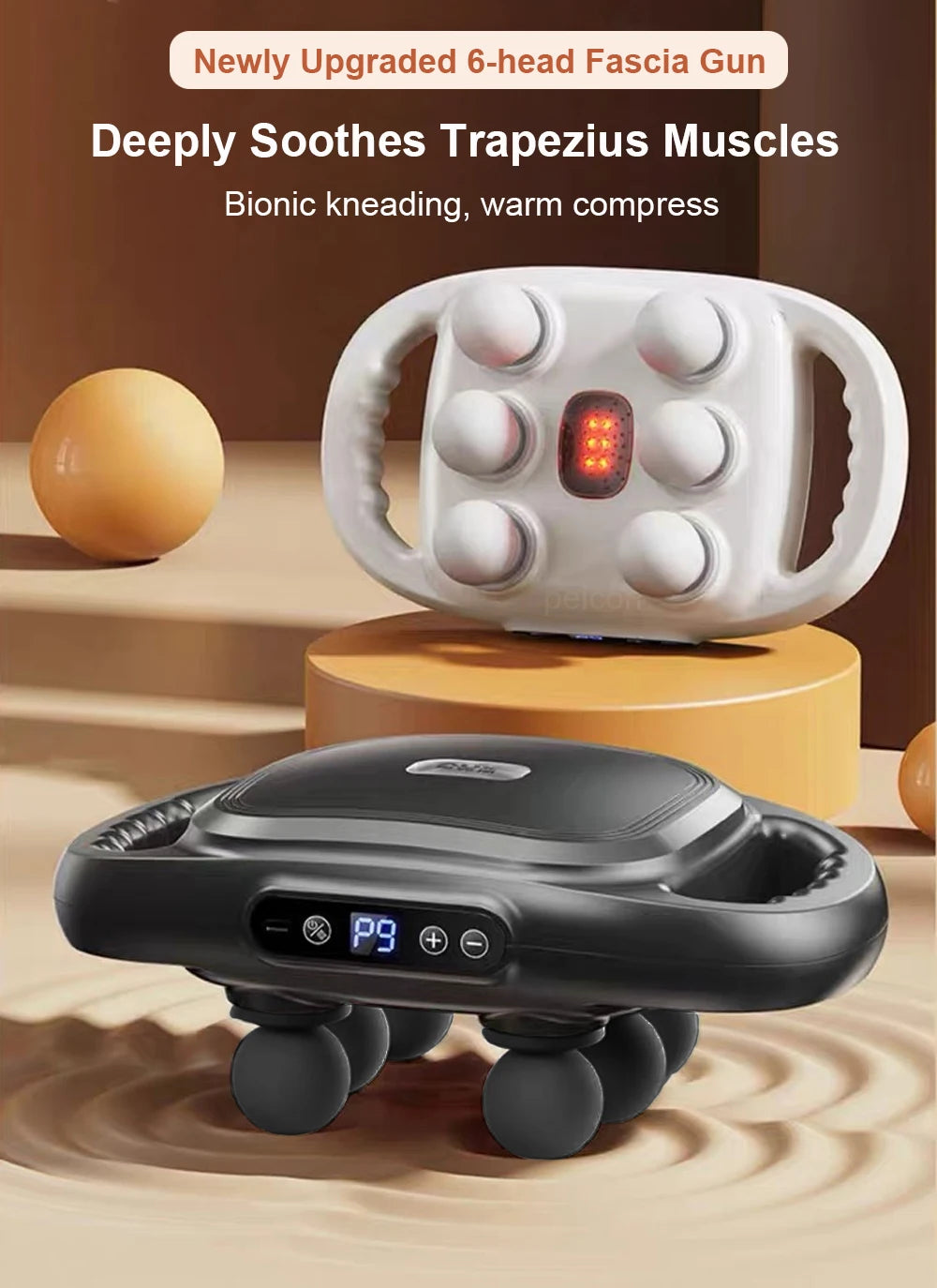High-Frequency Six-Head Massage Gun