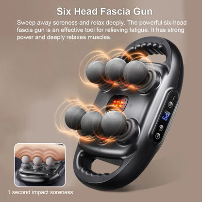 High-Frequency Six-Head Massage Gun